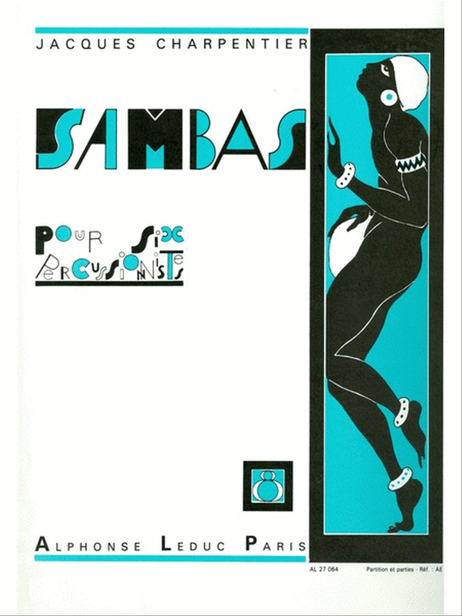 Sambas Pour 6 Percussionistes No.8 (percussion Ensemble) Percussion Ensemble scores gallery preview page 1