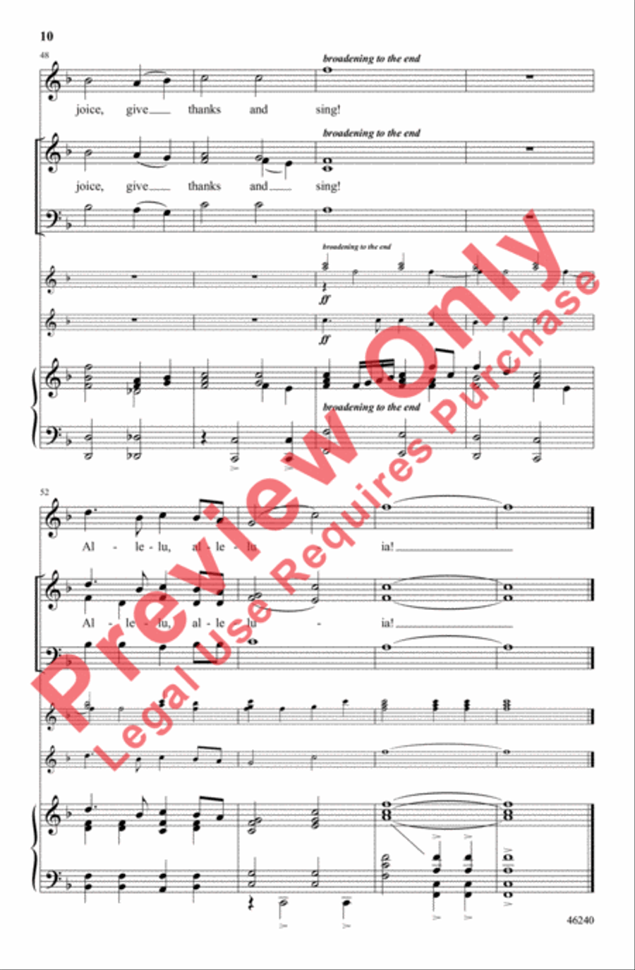 Christians, Celebrate and Sing! 3-Part scores gallery preview page 10