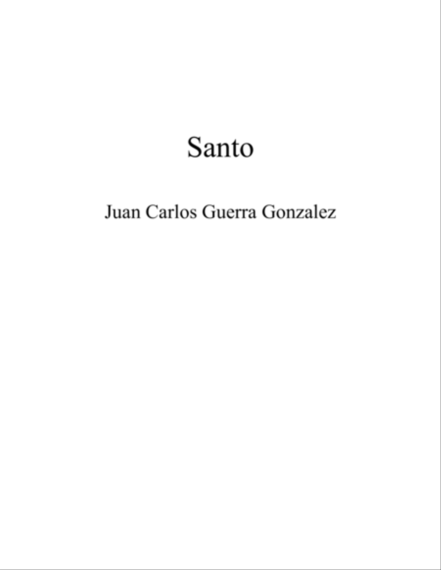 Santo (1997) - Juan Guerra Gonzalez Choir scores gallery preview page 1