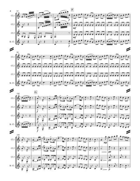 Bizet - Farandole from L'Arlesienne Suite No. II (for Clarinet Quartet) image number null