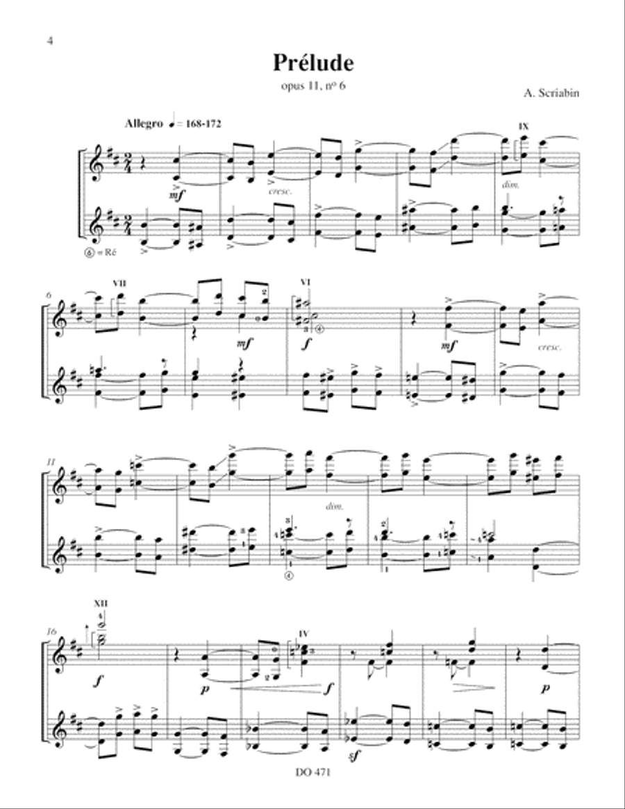 Huit préludes Classical Guitar scores gallery preview page 4