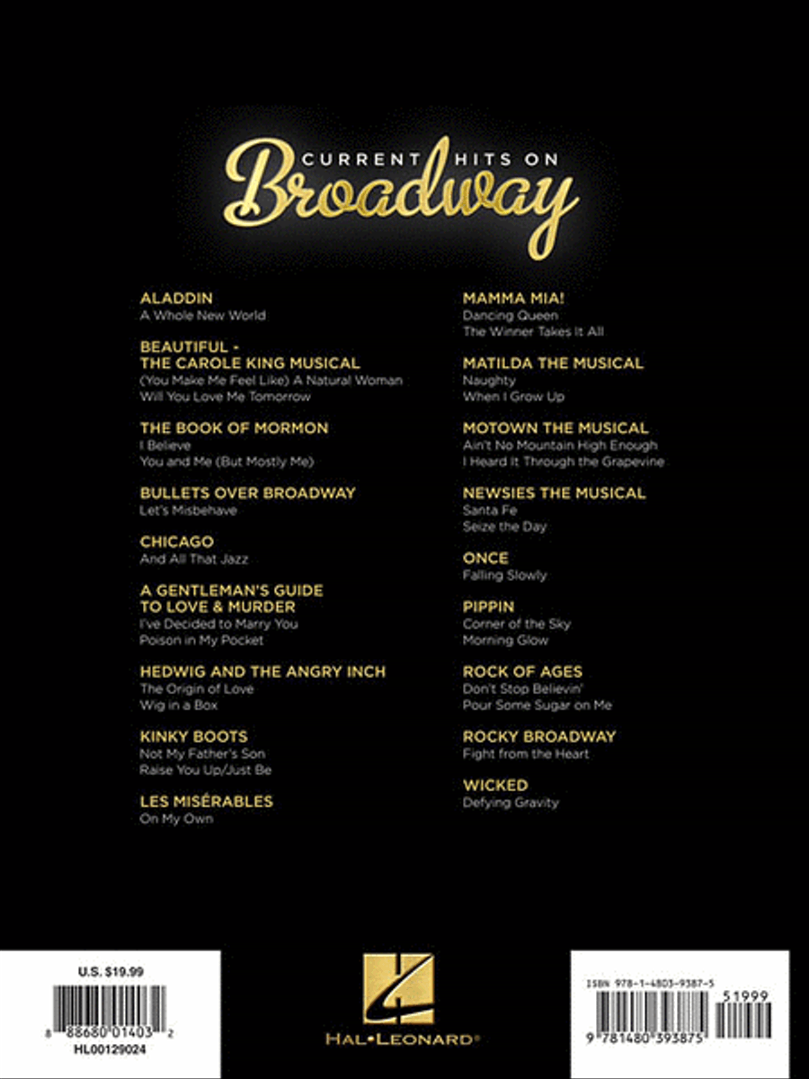 Current Hits on Broadway Piano, Vocal, Guitar scores gallery preview page 2