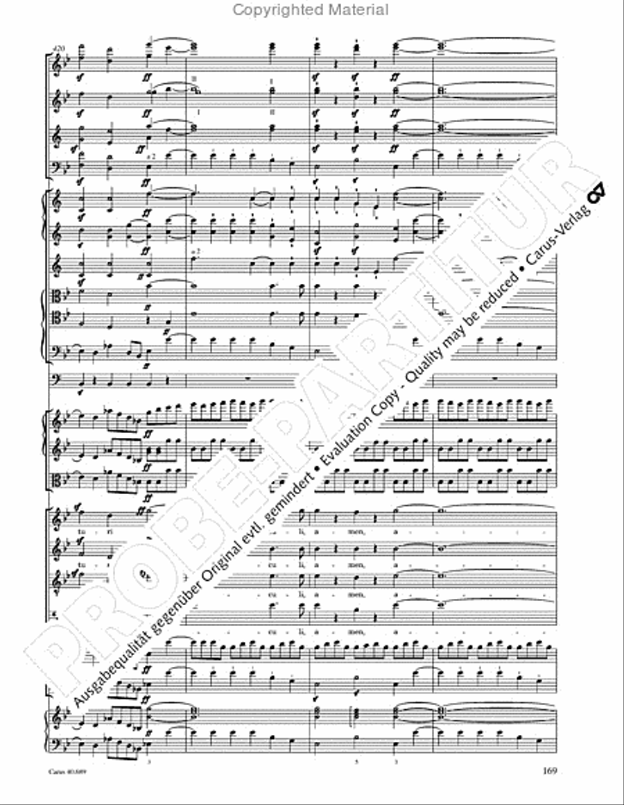Missa solemnis Missa solemnis 4-Part scores gallery preview page 185