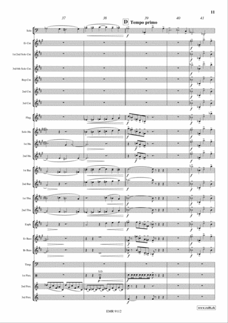 Allegro Maestoso Allegro Maestoso Brass Band scores gallery preview page 12