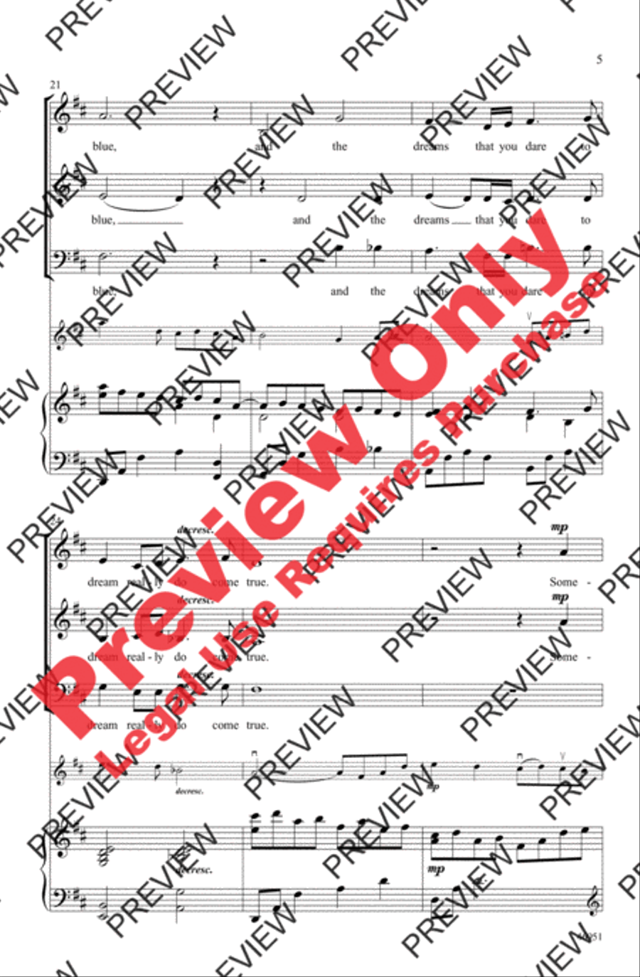 Over the Rainbow Over the Rainbow 3-Part scores gallery preview page 5