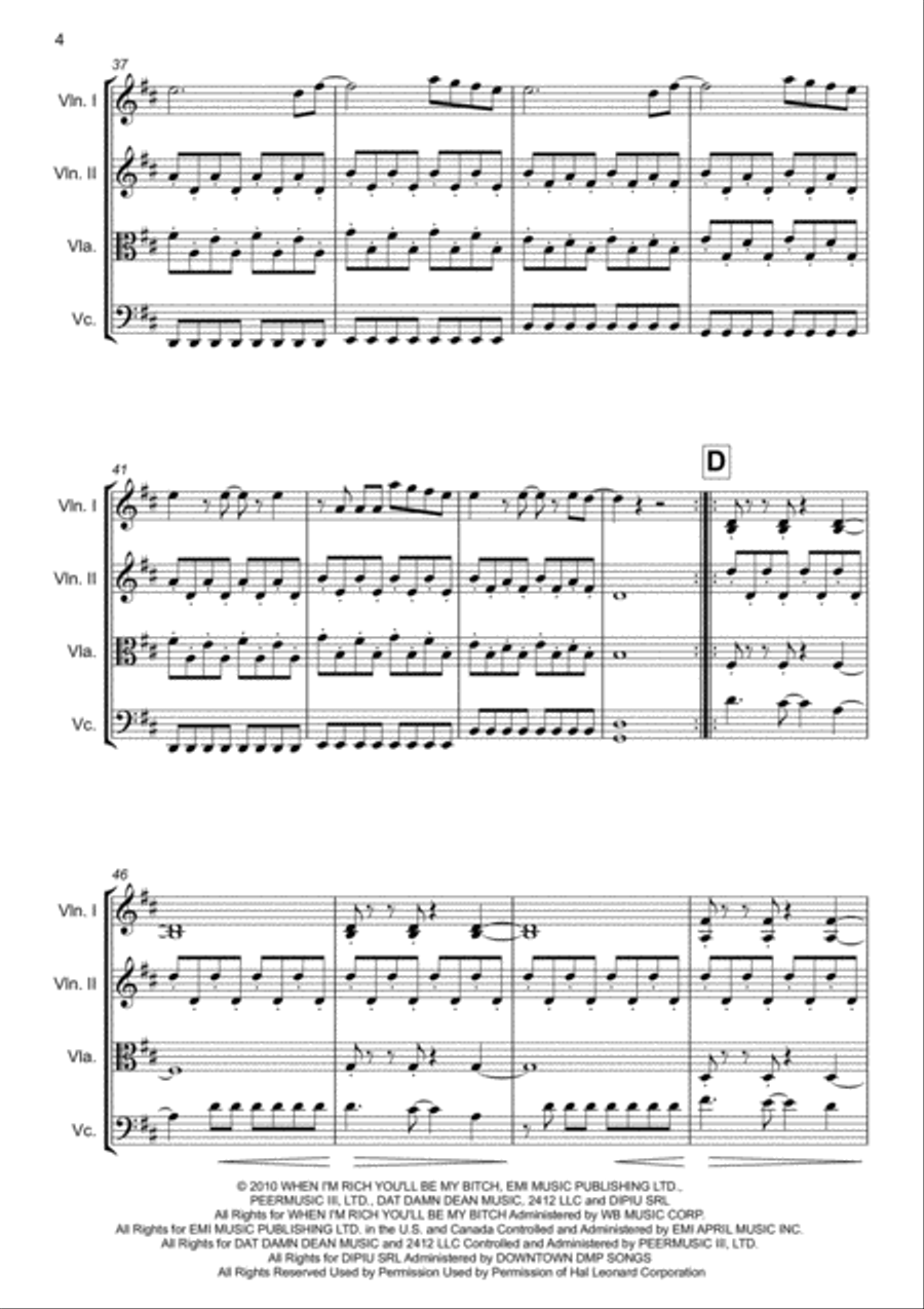Firework String Quartet scores gallery preview page 4