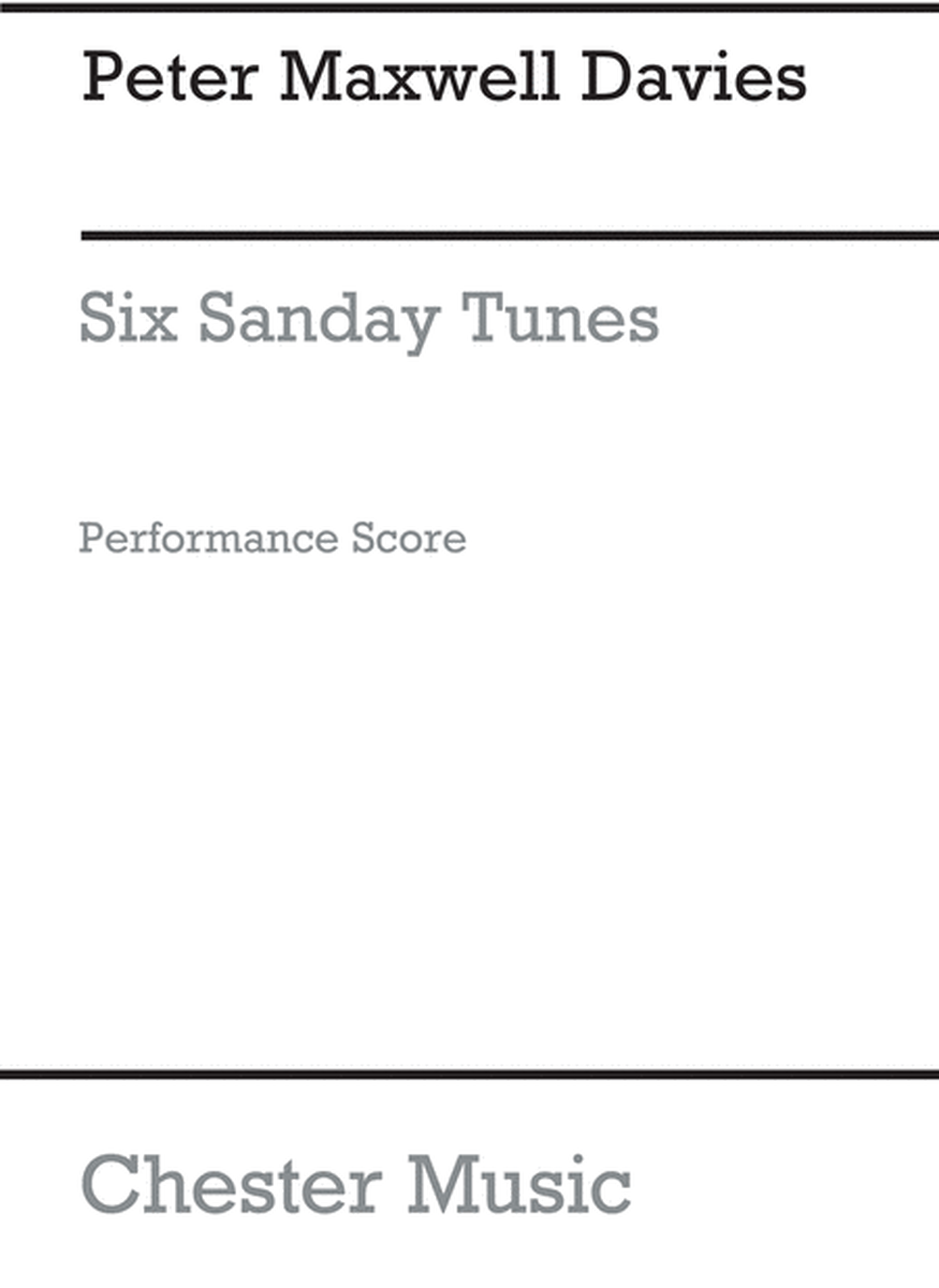 Six Sanday Tunes (Three Violins Performance Score)