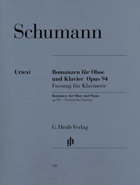 Schumann - 3 Romances Op 94 Clarinet/Piano