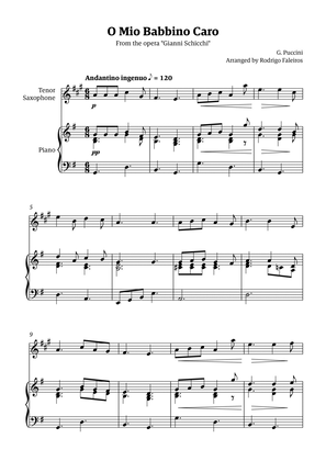 O Mio Babbino Caro - for tenor sax solo (with piano accompaniment)