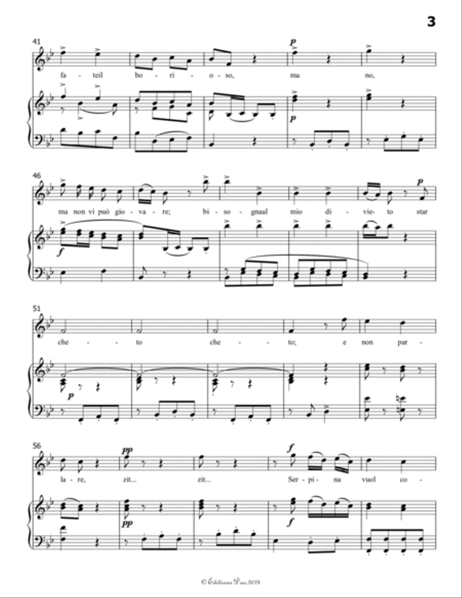 Stizzoso,mio stizzoso,by Pergolesi,in B flat Major Voice scores gallery preview page 5