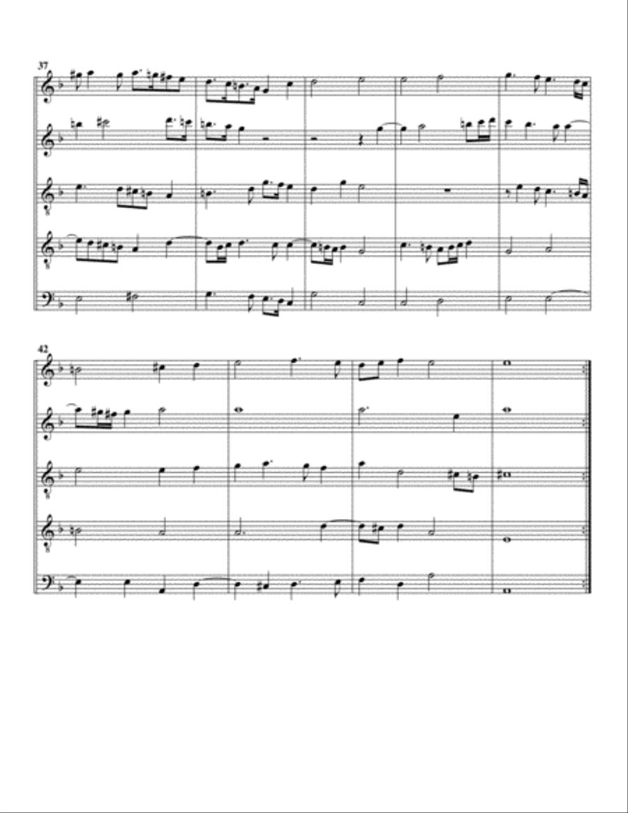 A sad paven for these distracted tymes (=A sad pavan for these distracted times) (arrangement for 5 Recorder scores gallery preview page 5