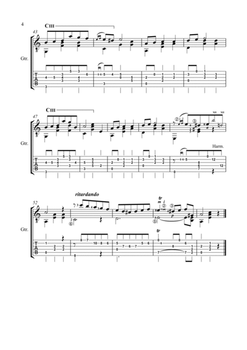 Chopin Waltz in A Minor- B150 for Solo Guitar image number null
