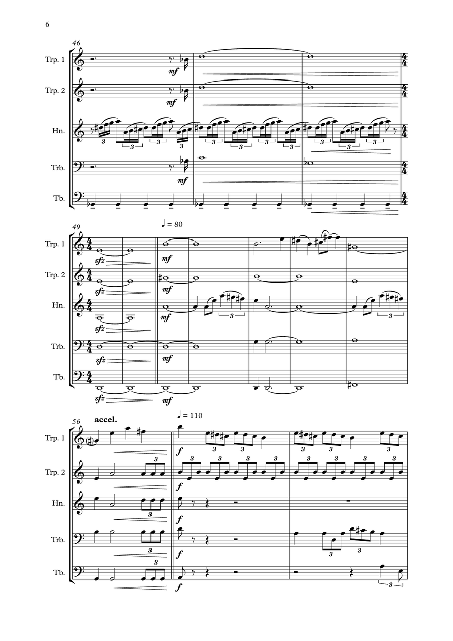 The Last Starfighter The Last Starfighter Brass Ensemble scores gallery preview page 6