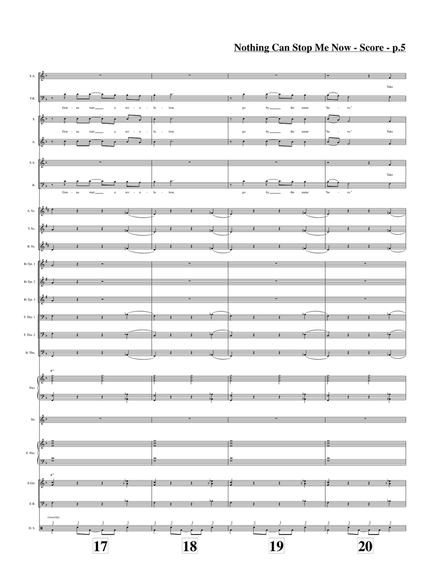 Nothing Can Stop Me Now Jazz Ensemble scores gallery preview page 5