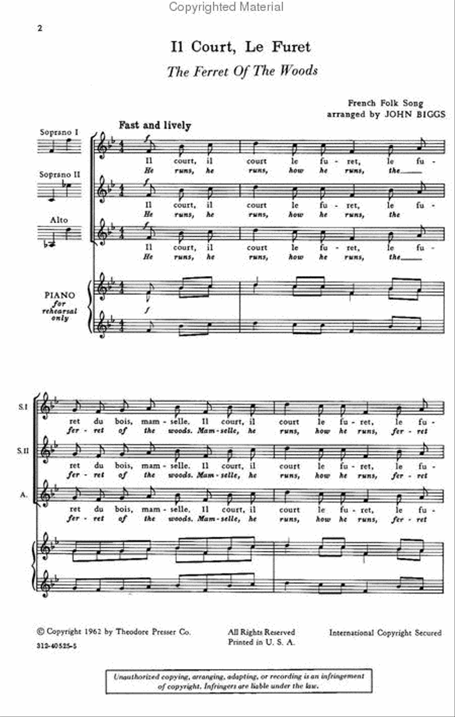 Il Court, Le Furet SSA scores gallery preview page 2