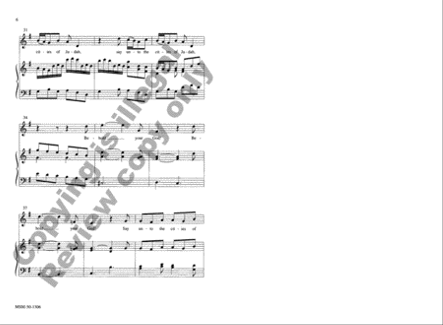O Thou that Tellest Good Tidings Unison Choir scores gallery preview page 5
