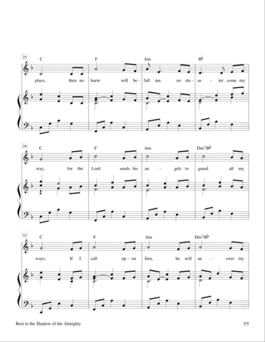 Rest in the Shadow of the Almighty (Psalm 91) Voice scores gallery preview page 3