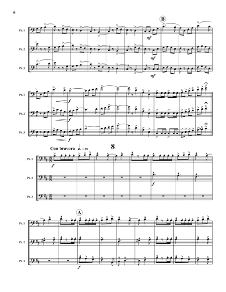 Musica Festiva Brass Trio scores gallery preview page 6
