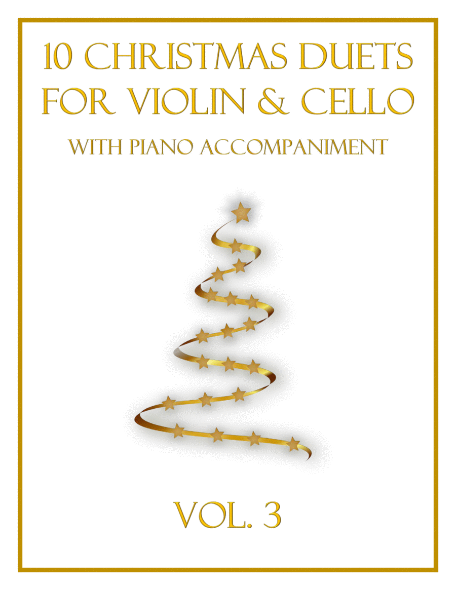 10 Christmas Duets for Violin and Cello with Piano Accompaniment (Vol. 3) Piano Trio scores gallery preview page 1