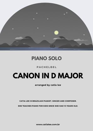Book cover for Canon in D - Pachelbel for piano solo