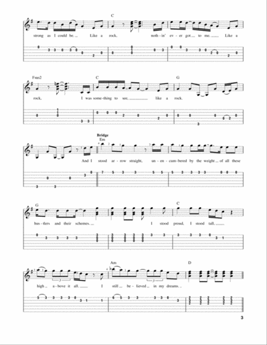 Like A Rock Acoustic Guitar scores gallery preview page 3
