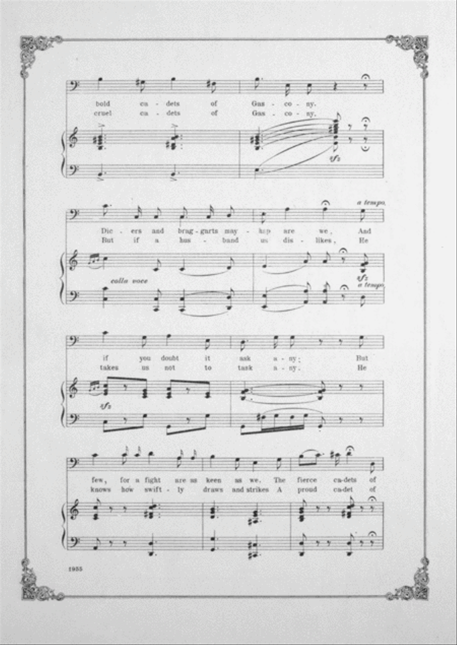 Cadets of Gascony. March Song TTBB scores gallery preview page 3