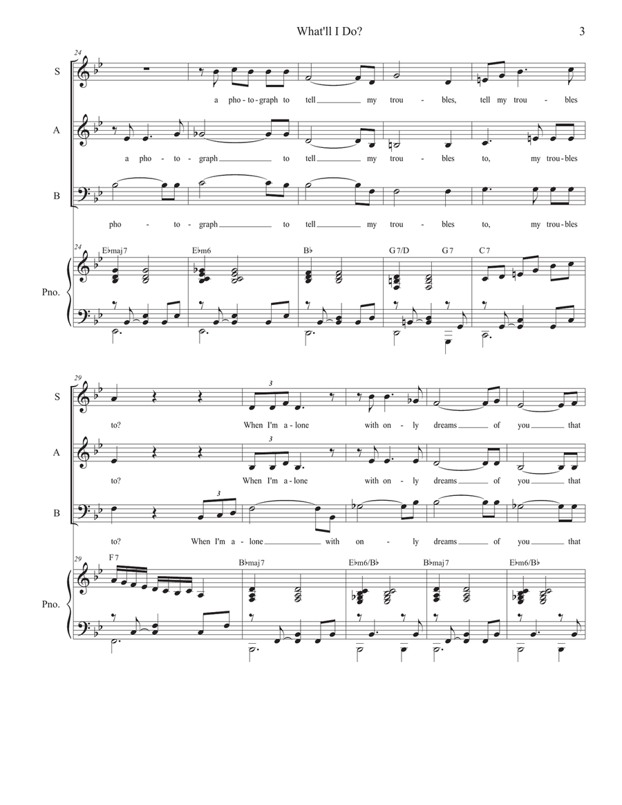 What'll I Do? (Vocal Trio - (SAB) 3-Part scores gallery preview page 3