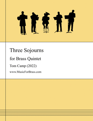 Book cover for Three Sojourns for Brass Quintet