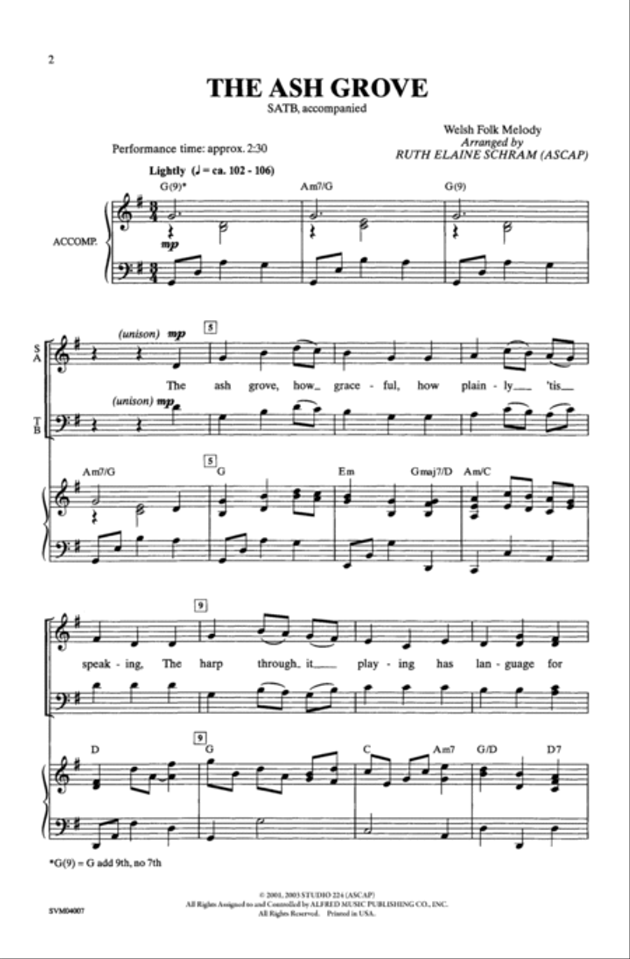 The Ash Grove The Ash Grove 4-Part scores gallery preview page 9