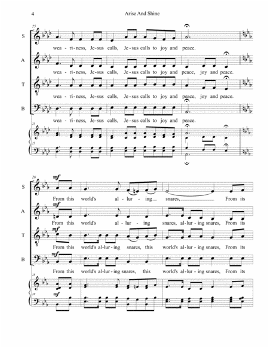 Arise And Shine 4-Part scores gallery preview page 4
