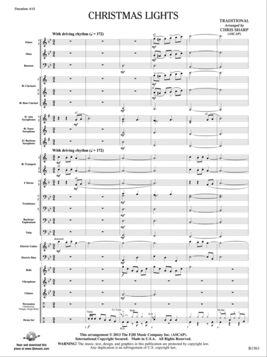Christmas Lights: Score Concert Band scores gallery preview page 3