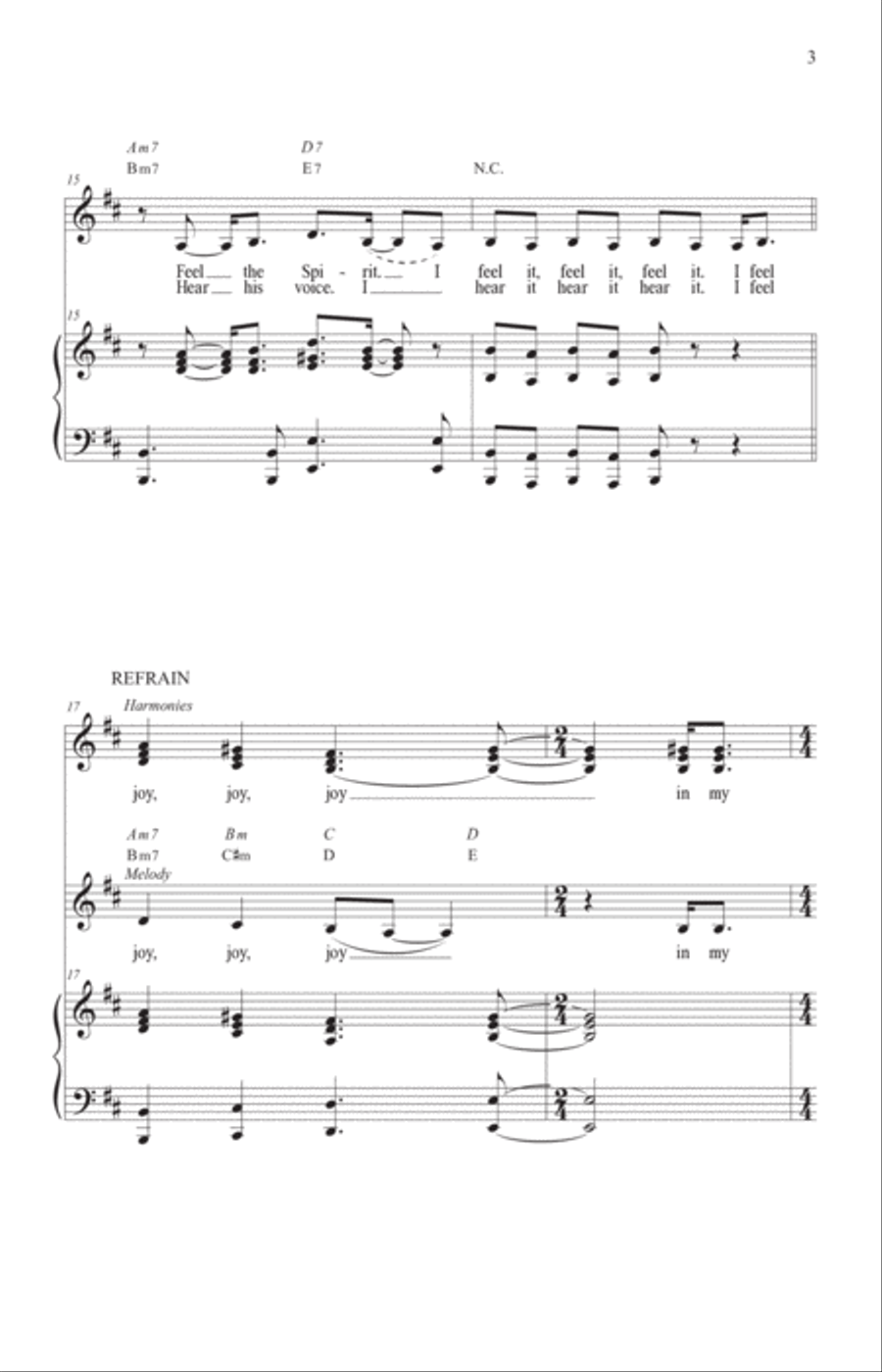 I Feel Joy Piano, Vocal, Guitar scores gallery preview page 4