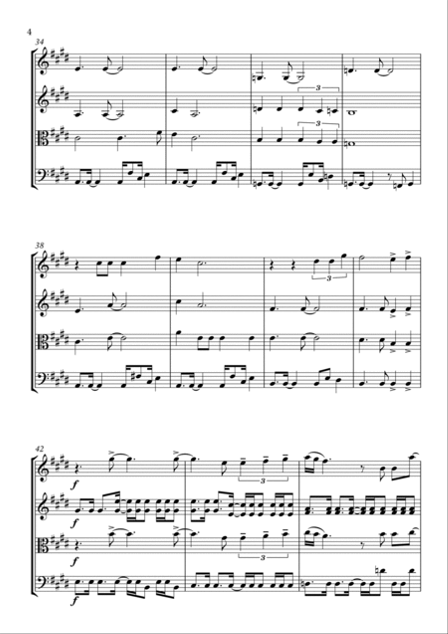 (i've Had) The Time Of My Life String Quartet scores gallery preview page 4