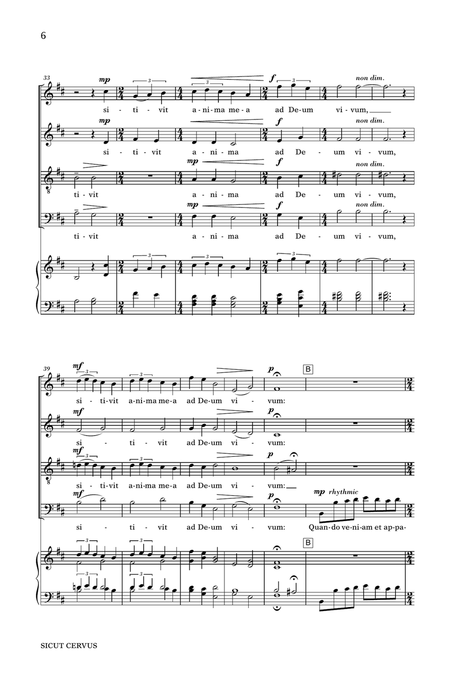 Sicut Cervus 4-Part scores gallery preview page 4