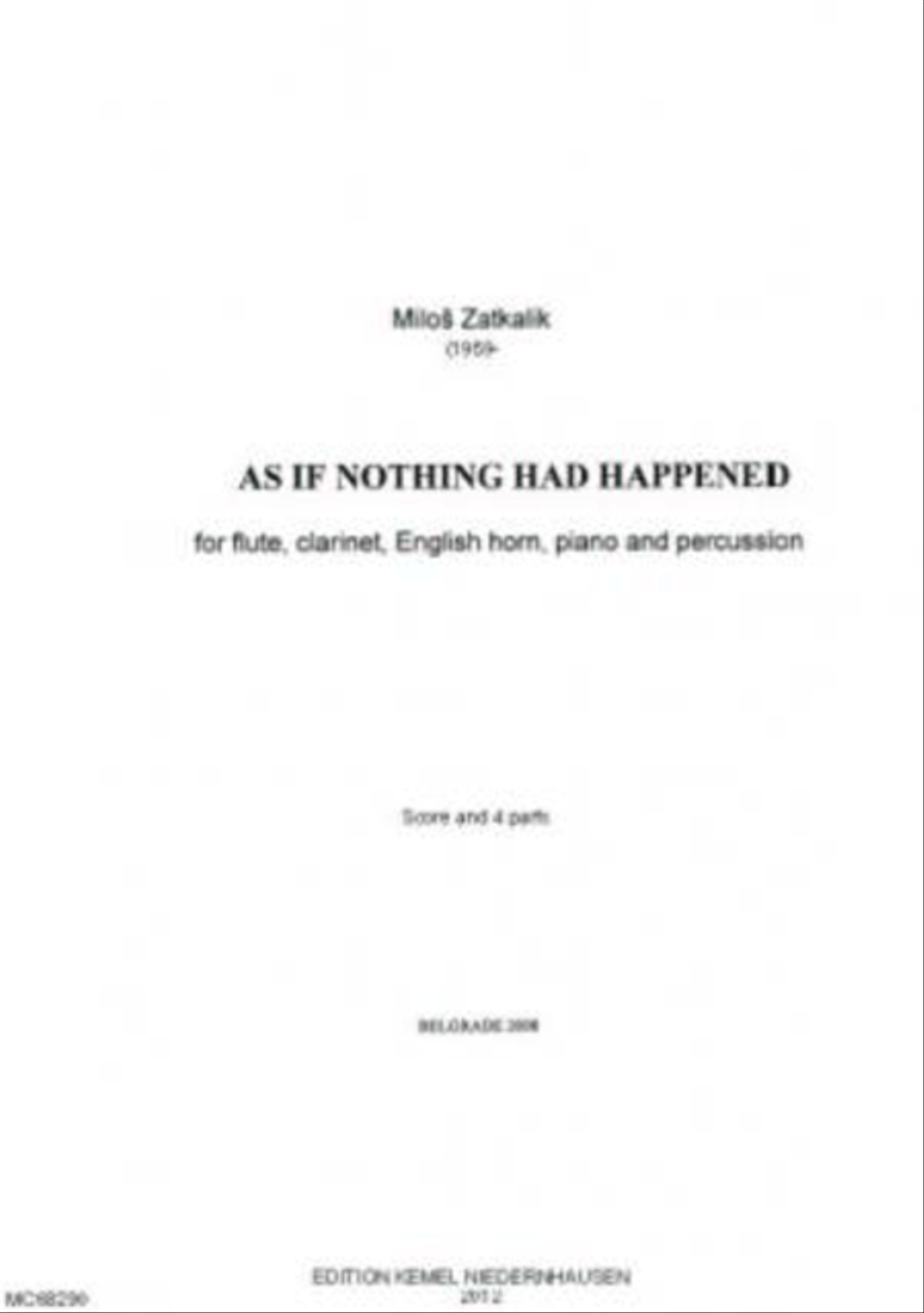 As if nothing had happened English Horn scores gallery preview page 1
