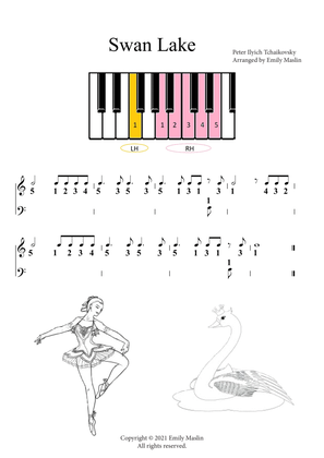 Swan Lake Theme for beginner piano