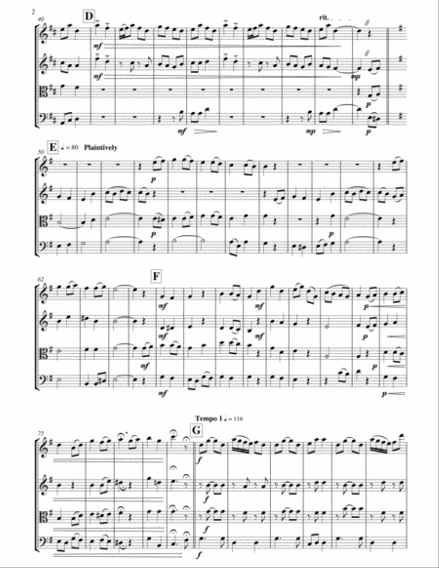 Single Hill Reel Single Hill Reel String Quartet scores gallery preview page 3