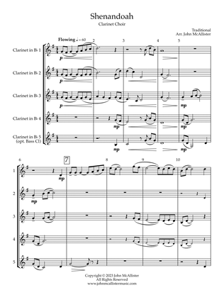 Book cover for Shenandoah - Clarinet Quintet