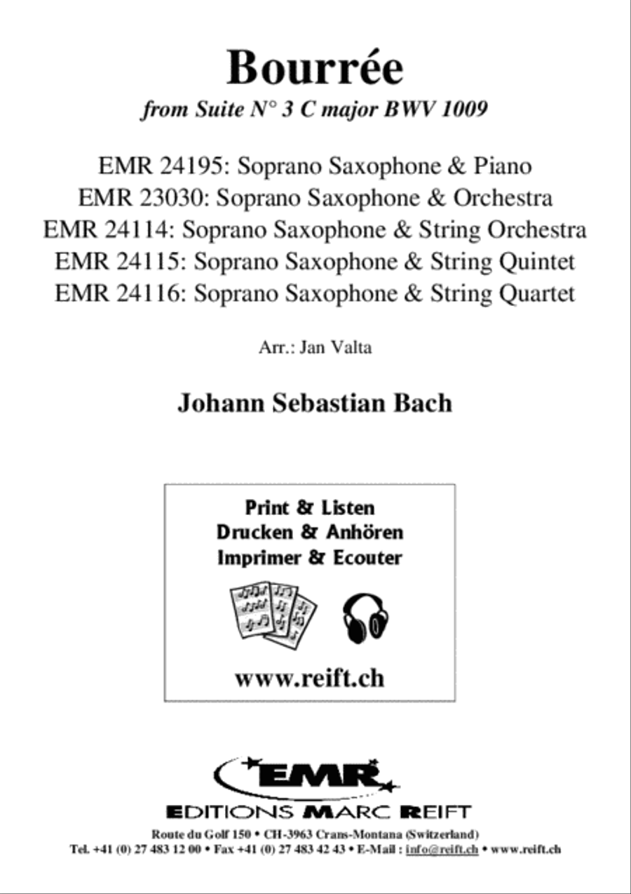Bourree Soprano Saxophone scores gallery preview page 2