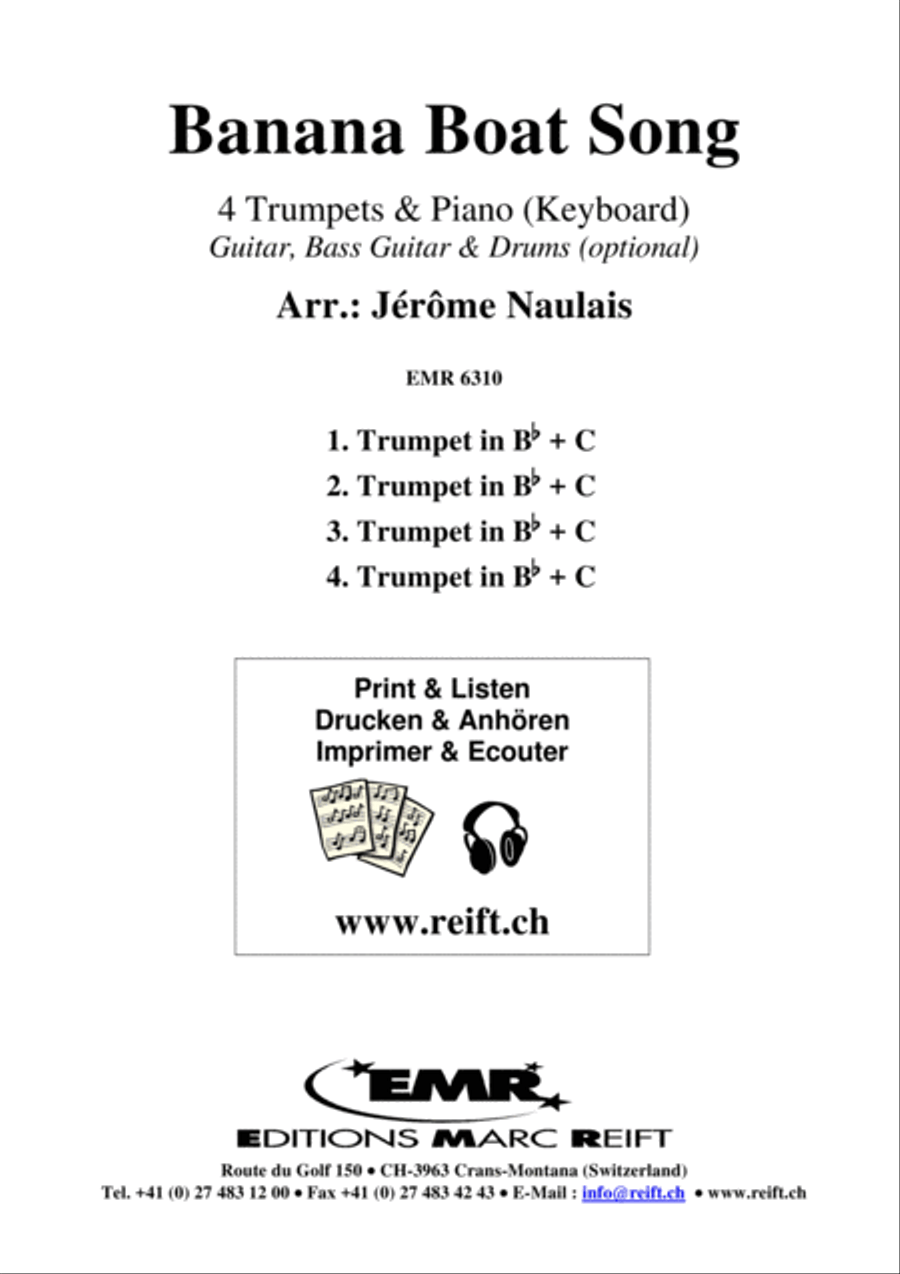 Banana Boat Song Trumpet scores gallery preview page 2