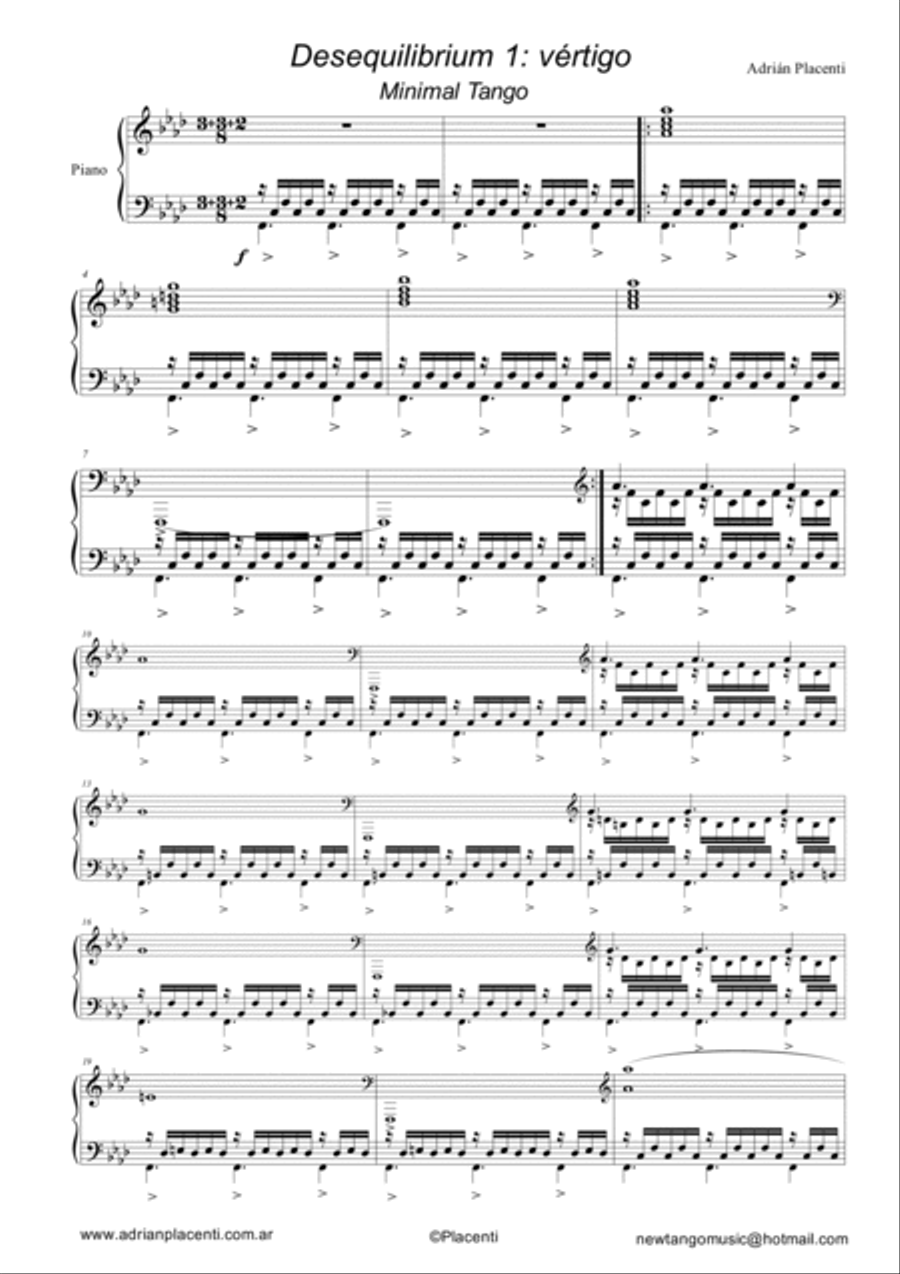 Desequilibrium 1 (Vértigo) Piano Solo scores gallery preview page 2