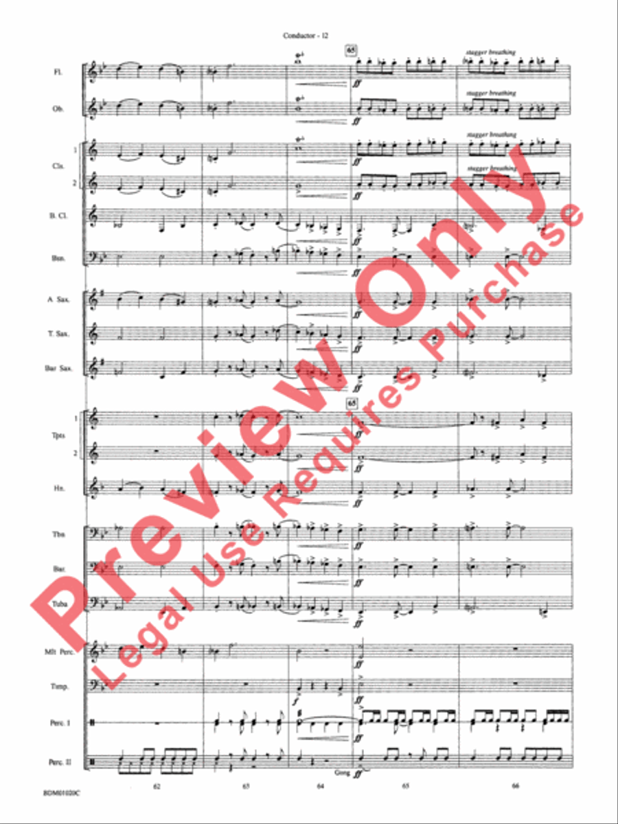 The Curse of Tutankhamun Concert Band scores gallery preview page 15