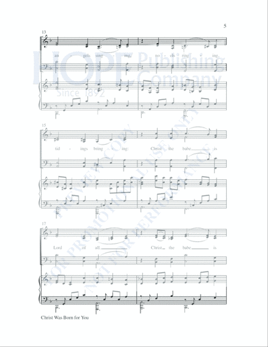 Christ Was Born for You Christ Was Born for You 4-Part scores gallery preview page 6