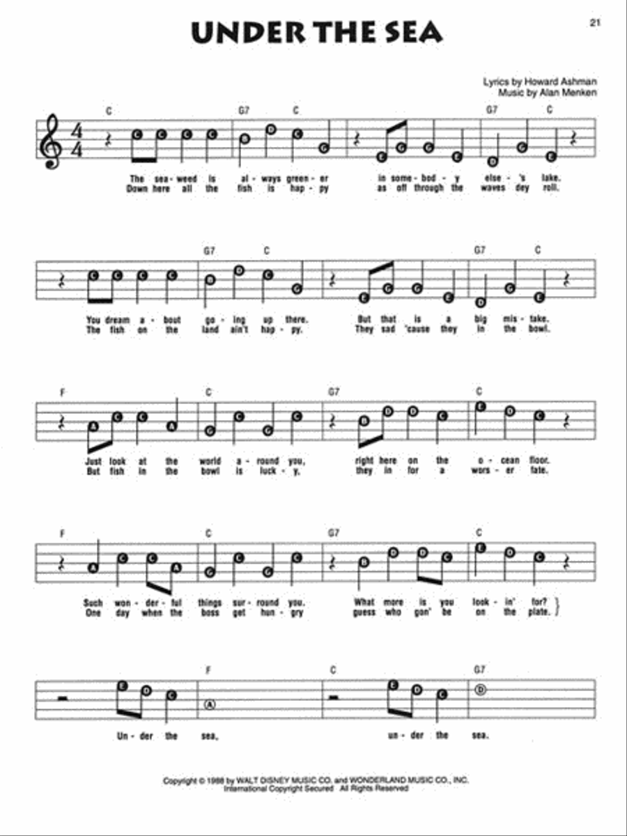 Disney Princess Favorites Recorder scores gallery preview page 6