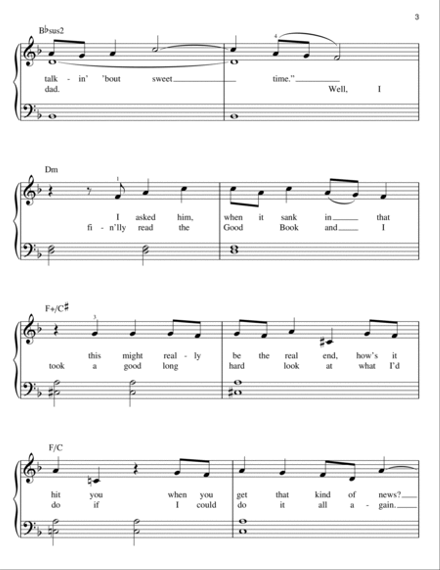 Live Like You Were Dying Live Like You Were Dying Easy Piano scores gallery preview page 3