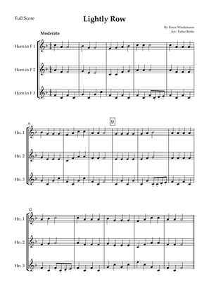 Lightly Row for Horn in F Trio