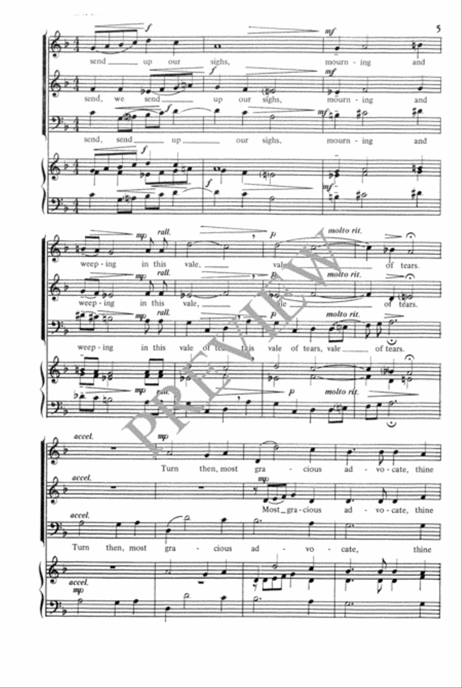Hail, Holy Queen Hail, Holy Queen 3-Part scores gallery preview page 6
