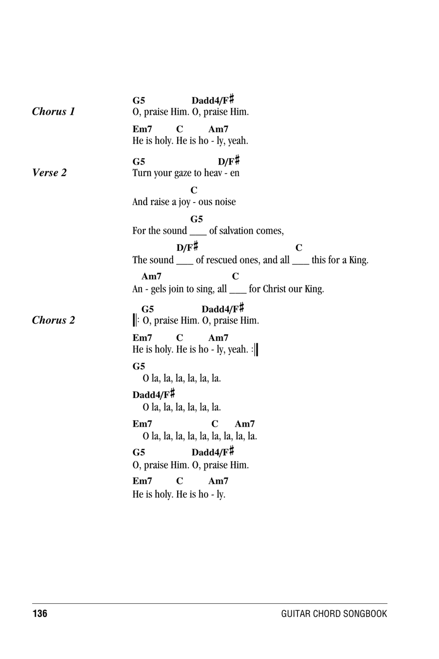 O Praise Him (All This For A King) Acoustic Guitar scores gallery preview page 2