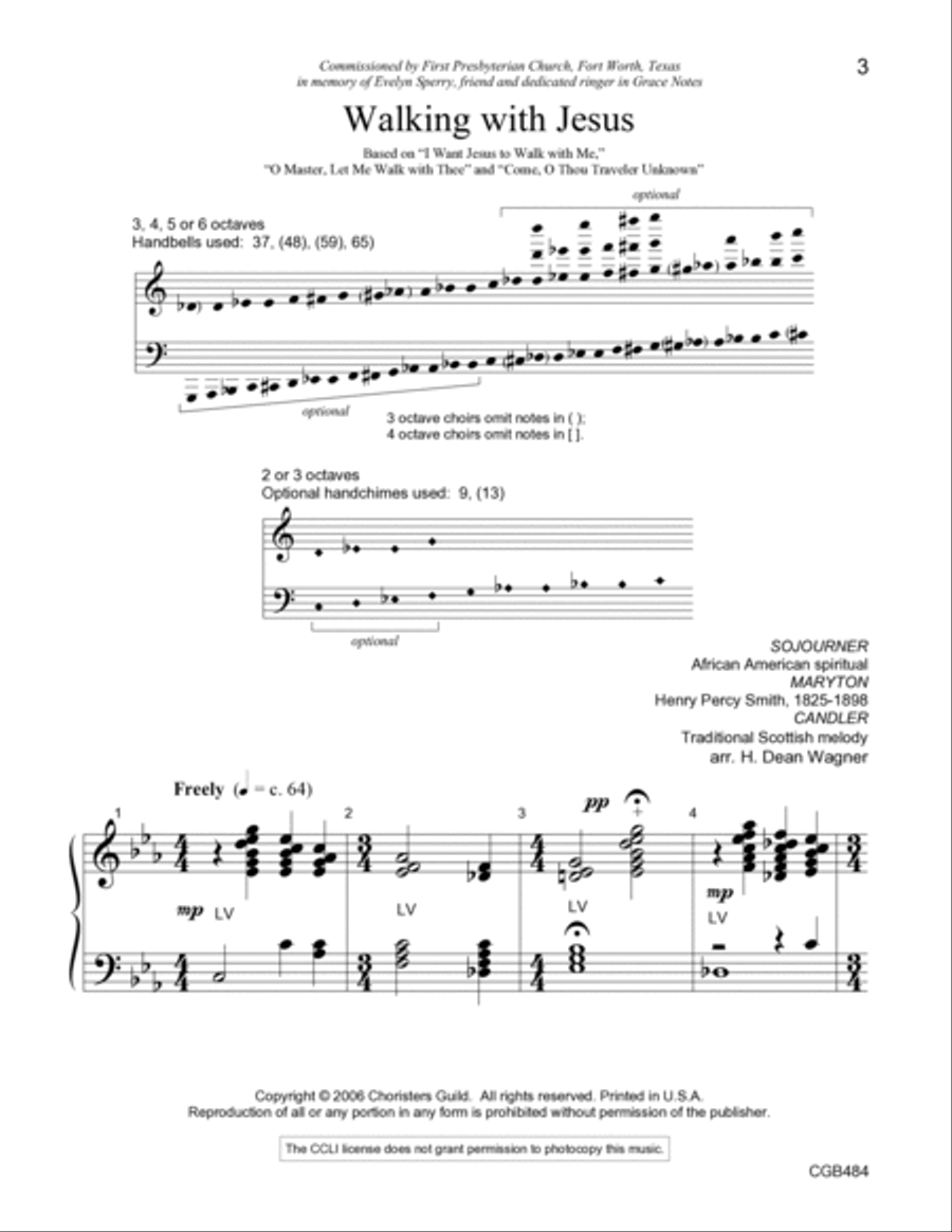 Walking with Jesus Handbell Choir scores gallery preview page 2