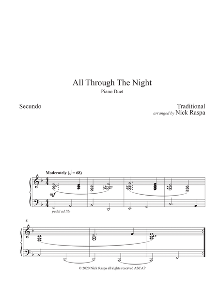 All Through The Night (1 piano 4 hands) Secundo part image number null